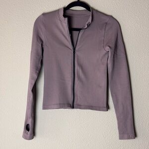 OQQ GYM FITNESS WORKOUT YOGA JACKET MOCHA BROWN SMALL